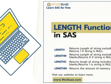 Length functions in SAS -LENGTH / LENGTHN / LENGTHC / LENGTHM.