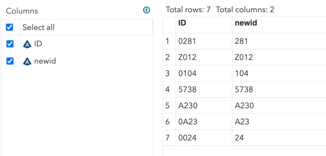 remove leading zeros using pattern recognition
