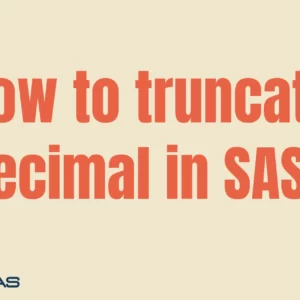 truncate Decimals in SAS